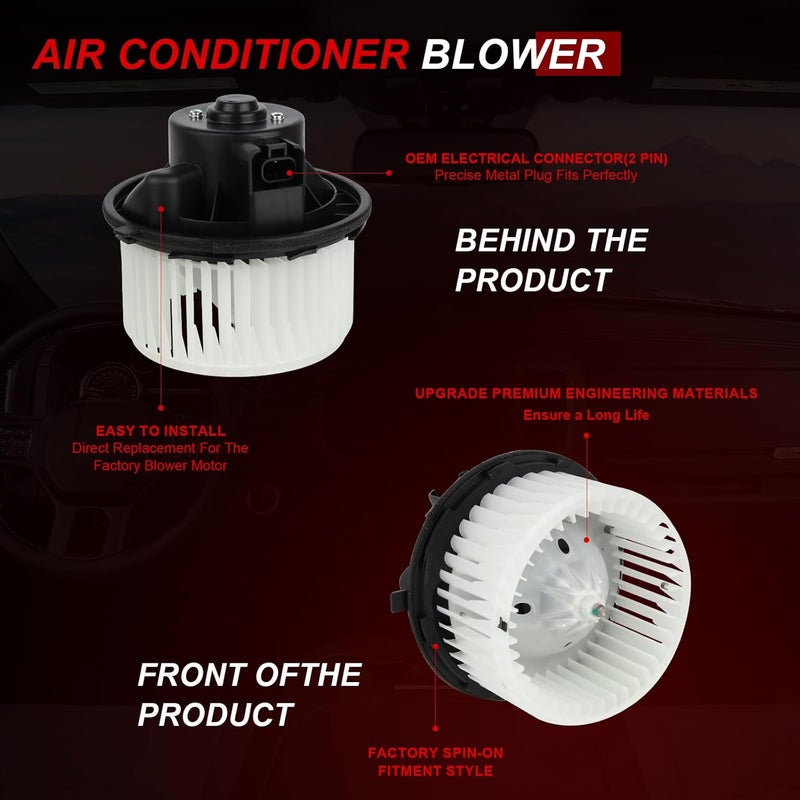 GZGN AC Heater Blower Motor 22741027 Compatible with 2007 2008 2009 2010 2011 2012 2013 2014 Chevy Tahoe Silverado Avalanche Suburban GMC Yukon Sierra Escalade Replace# 700164,1581683 - Image 3